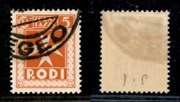 COLONIE - Egeo - 1934 - 5 Cent (1) - Usato - Other & Unclassified