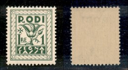 COLONIE - Egeo - 1934 - 1 Lira (8) - Gomma Integra - Otros & Sin Clasificación