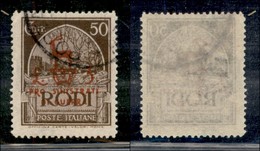 COLONIE - Egeo - Occupazione Tedesca Dell'Egeo - 1944 - 50 Cent + 3 Lire Pro Sinistrati (130) - Usato (24) - Other & Unclassified