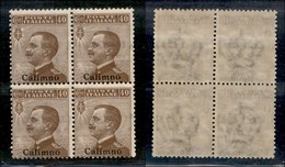 COLONIE - Egeo - Calino - 1912 - 40 Cent Michetti (6) - Quartina - Gomma Integra - Other & Unclassified