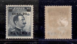 COLONIE - Egeo - Calino - 1916 - 20 Cent Su 15 (8) - Ben Centrato - Other & Unclassified