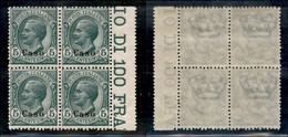 COLONIE - Egeo - Caso - 1912 - 5 Cent Leoni (2) - Quartina - Gomma Integra (60+) - Other & Unclassified