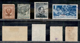 COLONIE - Egeo - Coo - 1912/1930 - Soprastampati (1/2 + 4 + 15) - 4 Valori - Usati (68) - Other & Unclassified