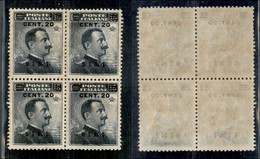 COLONIE - Egeo - Simi - 1916 - 20 Cent Su 15 Cent Michetti (8 Varietà) In Quartina - Gomma Integra (fronte Retro) Con Fa - Other & Unclassified