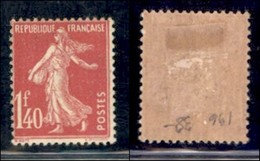 FRANCIA - 1925 - 1,40 Franchi Seminatrice (191) - Gomma Originale - Sonstige & Ohne Zuordnung