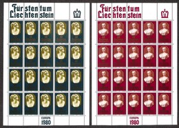 LIECHTENSTEIN - 1980 - Europa (741/42) - Serie Completa In Minifogli - Gomma Integra - Otros & Sin Clasificación