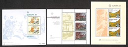 PORTOGALLO - MADEIRA - 1981/1983 - Europa (Block 2/4) - 3 Foglietti - Gomma Integra - Other & Unclassified