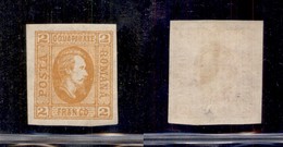 ROMANIA - 1865 - 2 Par Cuza (11ay) - Carta A Strisce - Gomma Originale (70) - Otros & Sin Clasificación