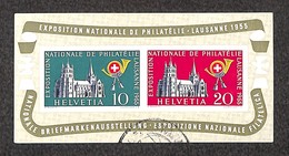 SVIZZERA - 1955 - Esposizione Filatelica Losanna (Block 15) - Foglietto Usato - Otros & Sin Clasificación