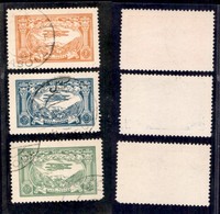 AFGHANISTAN - 1948 - Posta Aerea (325/327) - Serie Completa - Usati (80) - Sonstige & Ohne Zuordnung