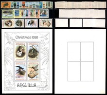 ANGUILLA - 1967/1980 - 3 Serie Complete + Un Foglietto (17/31 + 273/279 + 396/399 + Block 34) - Gomma Integra - Altri & Non Classificati