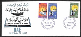 EMIRATI ARABI UNITI - 1976 - Letteratura Aerea (48/50) - Serie Completa Su Busta FDC Dubai (100) - Altri & Non Classificati