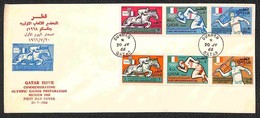 QATAR - 1966 - Olimpiadi Messico (135/140A) - Serie Completa Su Busta FDC 20.7.66 (40) - Otros & Sin Clasificación