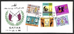 QATAR - 1968 - Diritti Umani (335/340) - Serie Completa Su Busta FDC 10.4.68 (30) - Other & Unclassified