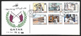 QATAR - 1968 - WHO (355/360) - Serie Completa Su Busta FDC 10.6.68 (40) - Otros & Sin Clasificación