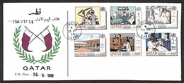 QATAR - 1968 - WHO (355/360) - Serie Completa Su Busta FDC 10.6.68 (40) - Other & Unclassified