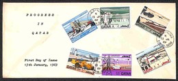 QATAR - 1969 - Progresso (373/378) - Serie Completa Su Busta FDC 13.1.69 (35) - Other & Unclassified