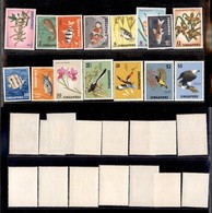 SINGAPORE - 1962  Fauna E Flora (53/60 + 62/68) - 15 Valori Della Serie - Gomma Integra (90+) - Autres & Non Classés