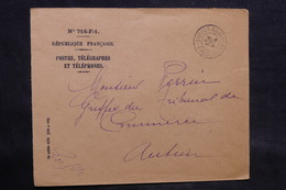 SOUDAN - Enveloppe En Franchise Des P.T.T. De Koulouba Pour La France En 1922 - L 34527 - Briefe U. Dokumente