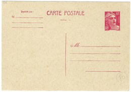 France, Entier Postal, Carte Postale, P 1, Format 148 X 100 Mn, Carton Chamois Clair - Cartes Postales Repiquages (avant 1995)