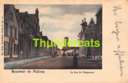 CPA MECHELEN MALINES SOUVENIR DE CARTE COLORISEE NELS SERIE 30 NO  10 LA RUE DE L'EMPEREUR - Malines