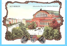 Alt-Berlin (Kreuzberg)-Askanischer Platz Mit Anhalter Bahnhof-Gare-Station - Kreuzberg