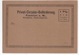 AVANT 1900 - CARTE  PRIVEE De FRANFFURT, BORNHEIM Et SACHSENHAUSEN - Private & Local Mails