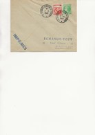 LETTRE AFFRANCHIE N° 680 + N° 750 - CAD SPECIAL - LA GRANDE SEMAINE DE TOURS -7-5 1949 - Commemorative Postmarks