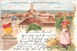 Großherzogtum Mecklenburg STRELITZ CACAO SUCHARD Reklame Neustrelitz 16.5.1902 Gelaufen - Neustrelitz