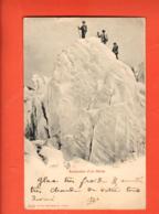 TSN-38 Ascension D'un Sérac, Cordée D'alpinistes. Phototypie 608 Circulé 1904 Précurseur - Alpinismo