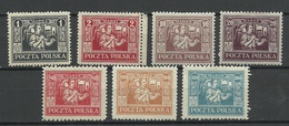 POLEN Poland 1922 Ostoberschlesien = 7 Stamps From Set Michel 1 - 20 * - Slesia