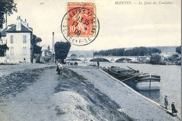 78 - Mantes - Le Quai Des Cordeliers - Péniche - Mantes La Jolie