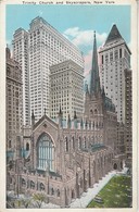 New York : NEW YORK CITY : Trinity Church And Skyscrapers ( Colorisée ) - Églises