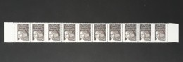 N° 3444        Marianne 0.02€ Avec 2 Bandes De Phosphores - Tirage Du 04.07.2003 - Bande De 10 Bdf - Unused Stamps