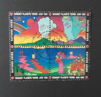 N° 227 à 230       Sommet Planète Terre - Juin 1992  -  Bloc De 4 - Oblitérés