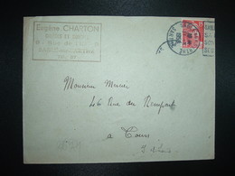 LETTRE TP M. DE GANDON 15F OBL. DAGUIN 17-8 1950 SABLE SUR SARTHE SARTHE (72) EUGENE CHARTON CIERGES ET BOUGIES - Autres & Non Classés