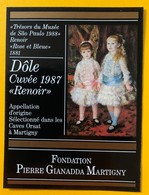 10944 - Trésors Du Musée De Sao Paulo Renoir Exposition 1987 Fondation Pierre Gianadda 2 étiquettes Dôle & Fendant - Kunst