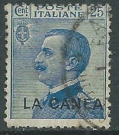 1907-12 LEVANTE LA CANEA USATO EFFIGIE 25 CENT - RA14-6 - La Canea