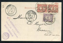 Pays Bas - Affranchissement De Rotterdam Sur Cp Pour La France En 1901 - Prix Fixe - Réf JJ 141 - Storia Postale