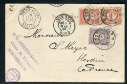 Pays Bas - Affranchissement De Rotterdam Sur Cp Pour La France En 1901 - Prix Fixe - Réf JJ 142 - Briefe U. Dokumente