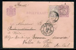 Pays Bas - Entier Postal + Complément De Gravenhage Pour La France En 1892 - Prix Fixe - Réf JJ 146 - Entiers Postaux