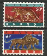 Ruanda-Urundi - 1961 Leopard & Lions 2 MLH *    SG 229-30  Sc 149-50 - Unused Stamps