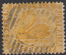 Western Australia 1872-78 Used Sc 36 1p Swan - Used Stamps