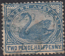 Western Australia 1890-93 Used Sc 64 2 1/2p Swan - Used Stamps