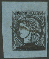 ARGENTINA: GJ.2, Provisional With Goose Quill Stroke Through The Value, Type 3, Pen Cancelled, VF Quality - Corrientes (1856-1880)