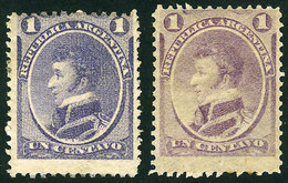 ARGENTINA: GJ.35 + 35A, Balcarce 1c. Purple And Violet, Fine Quality - Other & Unclassified