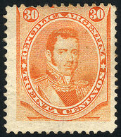 ARGENTINA: GJ.42, Alvear 30c., Very Nice Stamp, VF Quality - Other & Unclassified