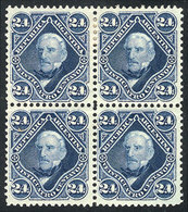 ARGENTINA: GJ.55, 24c. San Martín, Block Of 4, VF Quality (2 MNH!) - Sonstige & Ohne Zuordnung