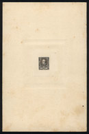 ARGENTINA: GJ.97, ½c. Justo José De Urquiza, DIE PROOF On Thin And Translucent Paper Glued To Card, THIRD STAGE (definit - Autres & Non Classés