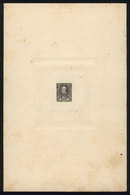 ARGENTINA: GJ.97, ½c. Justo José De Urquiza, DIE PROOF On Thin And Translucent Paper Glued To Card, THIRD STAGE (definit - Other & Unclassified